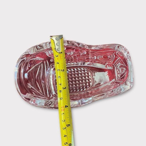 VINTAGE/COLLECTIBLE Avon Glass Santa Sleigh Christmas candy dish - Picture 5 of 6